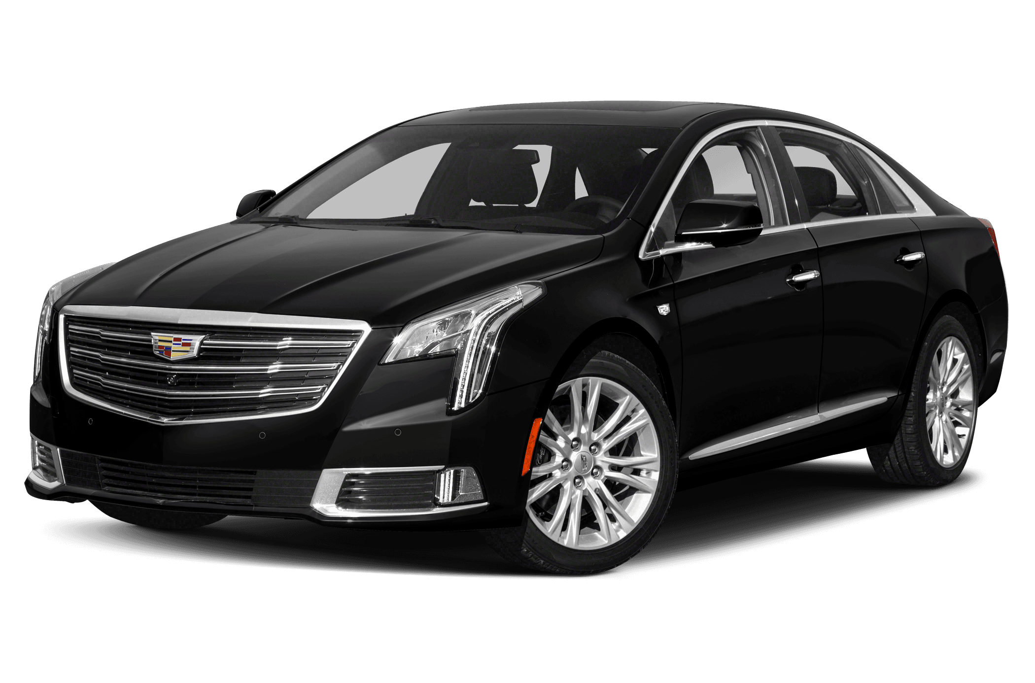 A black Cadillac XTS executive sedan